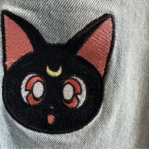 Sailor Moon Icons Embroidered Mom Jeans women’s new - Picture 10 of 16